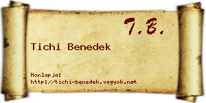 Tichi Benedek névjegykártya